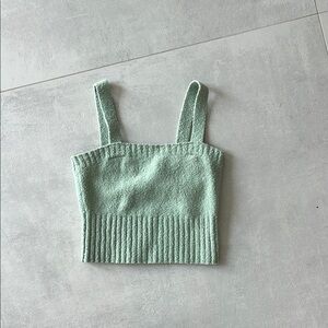 Mint Green Knit Crop Top